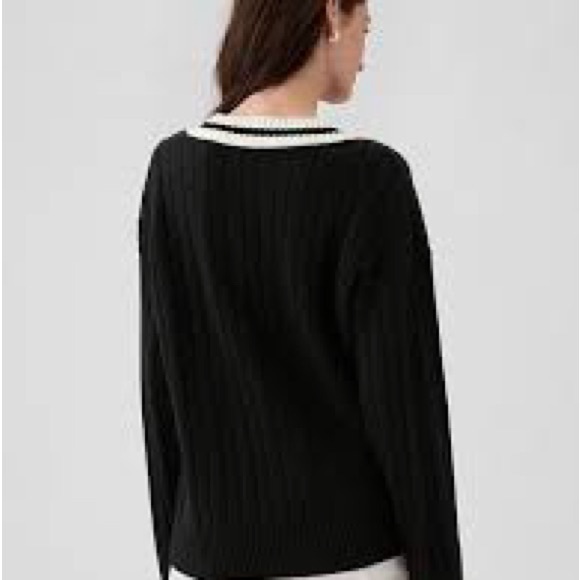 Gap CashSoft Varsity Cable-Knit Sweater ladies large - Picture 7 of 7
